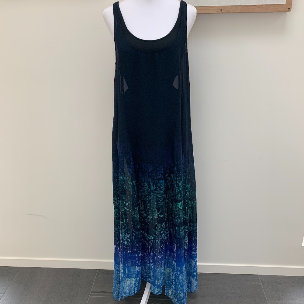 Silence + Noise UO Ombre Sheer Maxi Dress M
